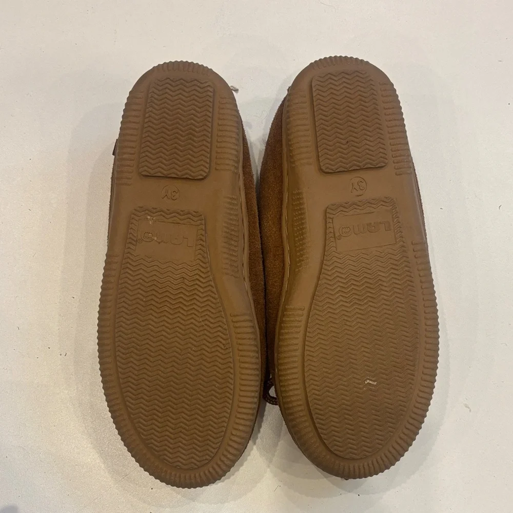 Lamo Hannah Brown Kids Moccasins with Cream Lining
